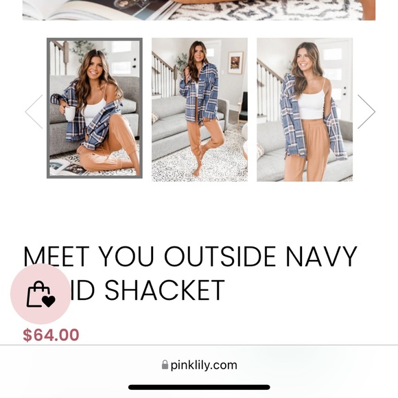 Cute plaid shacket! Brand new - Picture 2 of 3